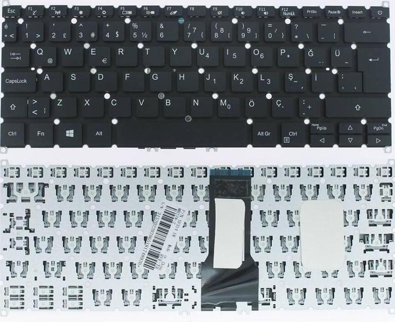 Acer ile Uyumlu Swift 3 SF314-54G uyumlu Laptop Klavye Siyah