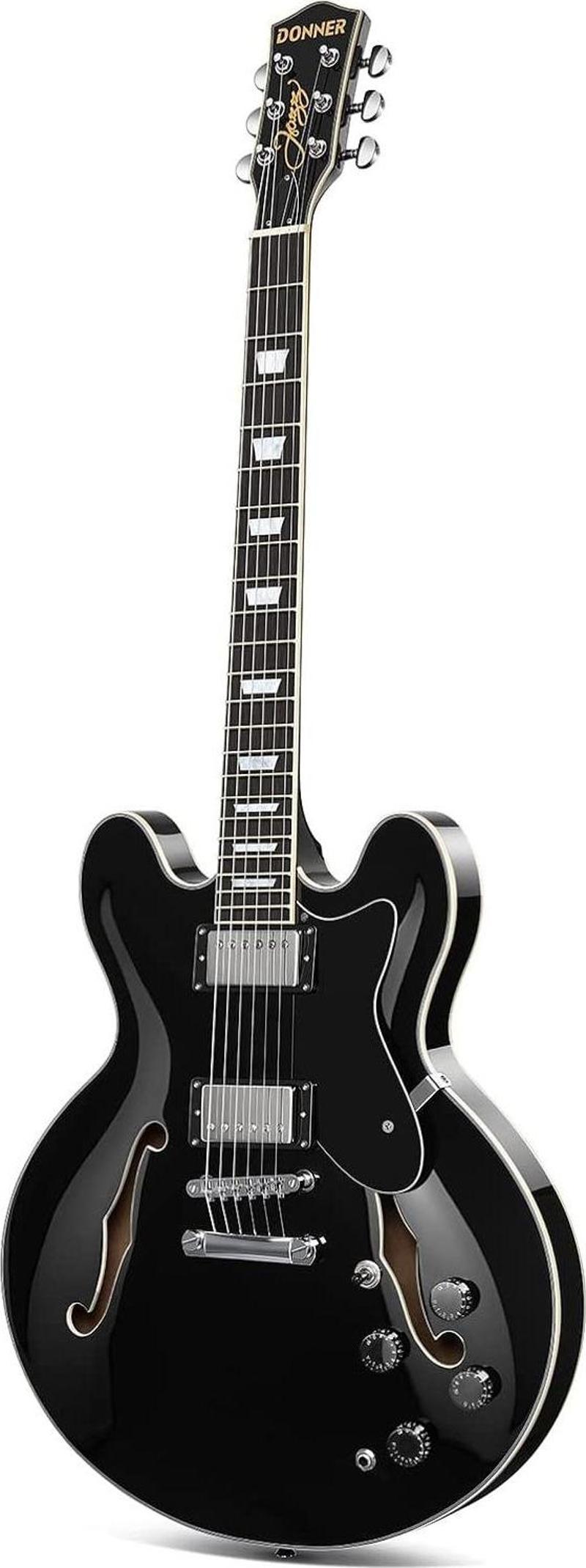 DJP-1000 Semi-Hollow Elektro Gitar (Siyah)