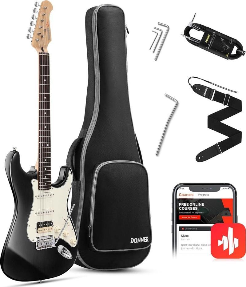 Seeker Series DST-400 Elektro Gitar Seti (Siyah)