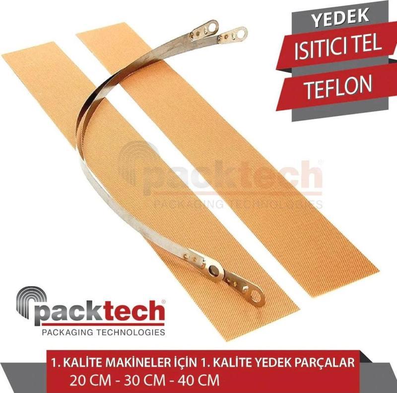 2 Adet 20 cm Yedek Tel + Teflon Poşet Ağzı Kapama Yapıştırma Makinesi Rezistansı