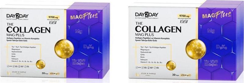 Collagen Mag Plus Çilek Karpuz Aromalı 30 Saşe 2'li