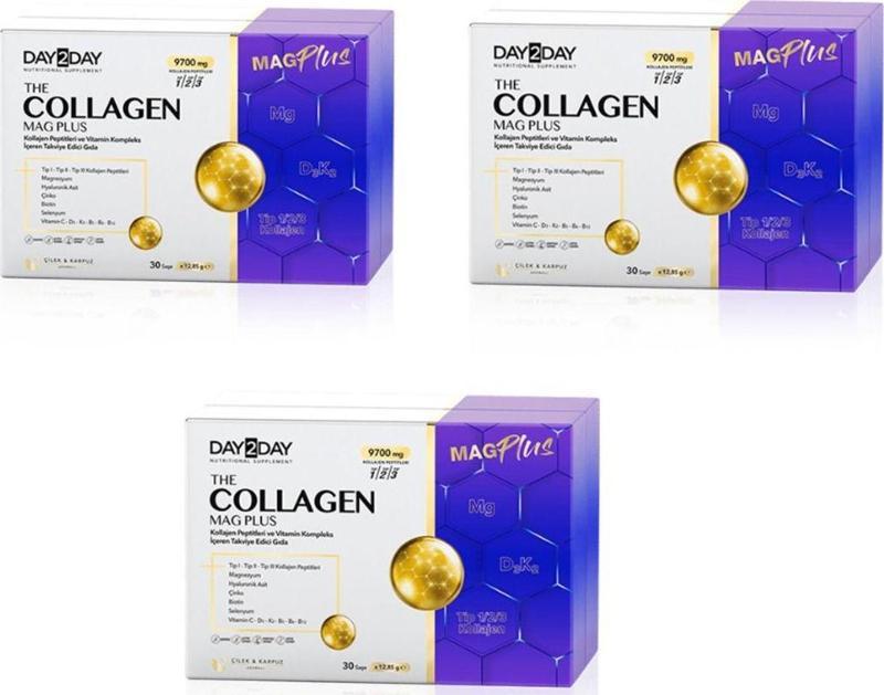 Collagen Mag Plus Çilek Karpuz Aromalı 30 Saşe 3'lü