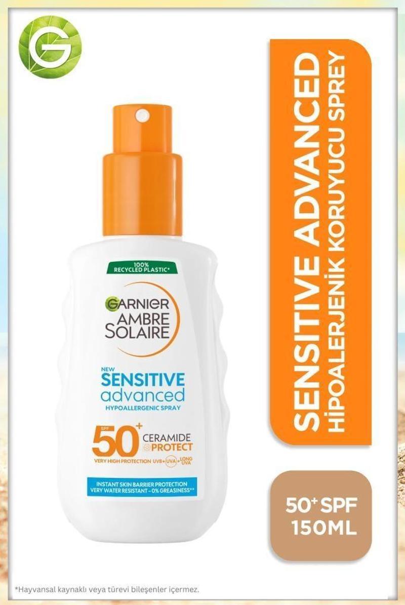 Kids Sensitive Advanced Spray Çocuk Hassas SPF50+ Ambre Solaire 150ml