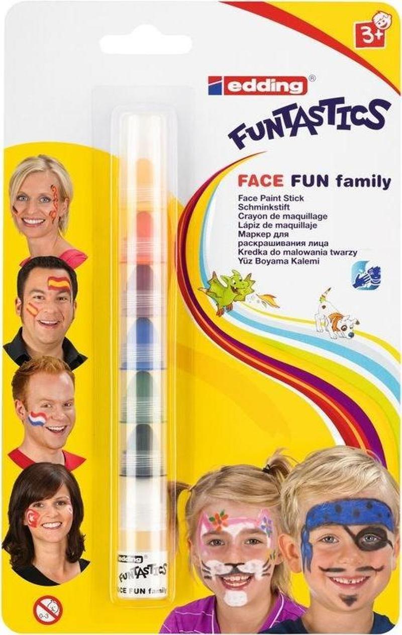 47 Funtastics Face Fun Family Yüz Boyası 7 Renk