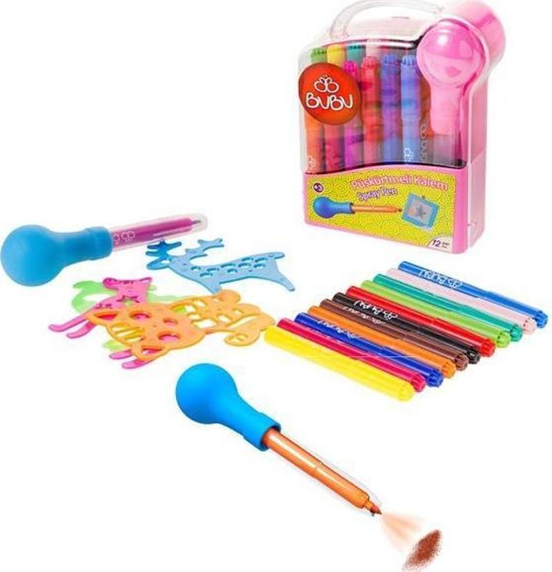 Püskürtmeli Kalem 12 Renk BUBU-PK0001