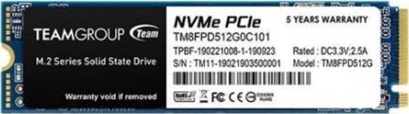 512Gb Mp33 Pro 2400-2100Mb-S Nvme Pcie Gen3X4 M.2 Ssd Harddisk Tm8Fpd512G0C101