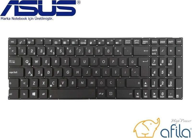 Asus X556, X556U, X556Ua, X556Ub Notebook Klavyesi (Siyah TR)