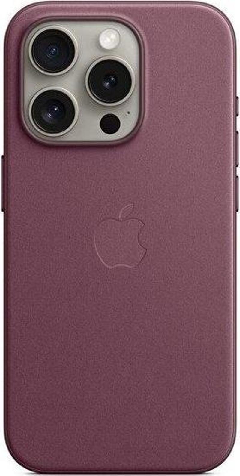 iPhone 15 Pro MagS MikroDokuma Kılıf Karadut