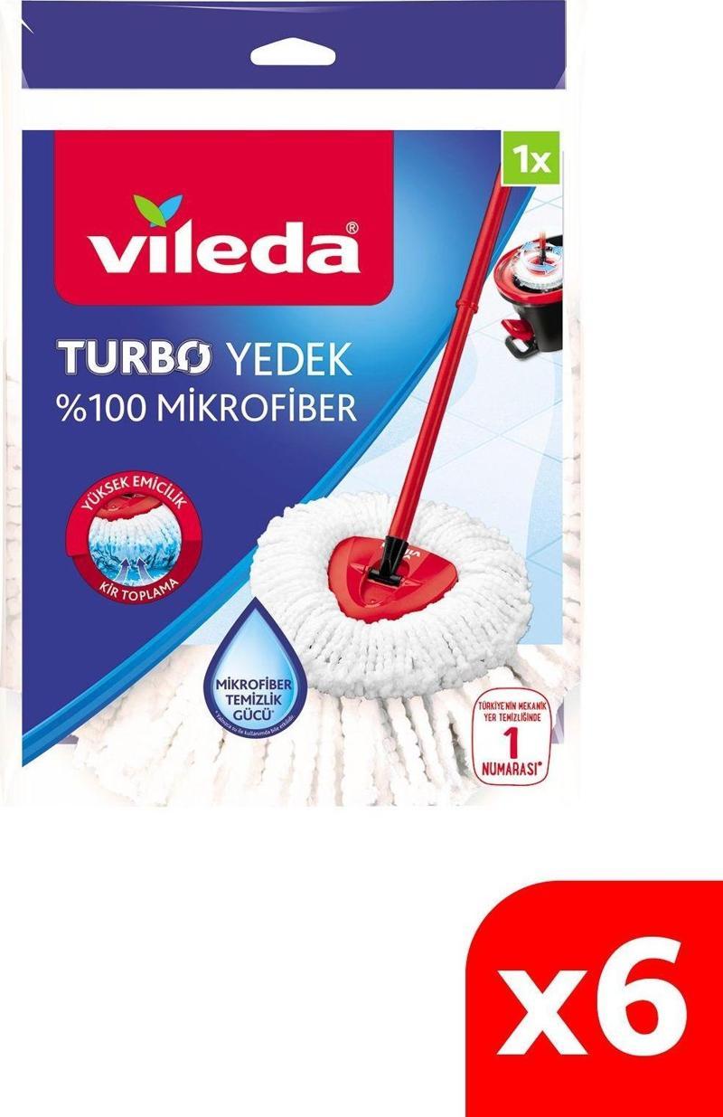 Turbo Üçgen Başlık Mikrofiber Yedek Paspas 6 Paket