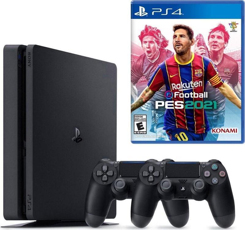 Playstation 4 Slim 500 GB+ 2.Dualshock + PS4 Pes 2021