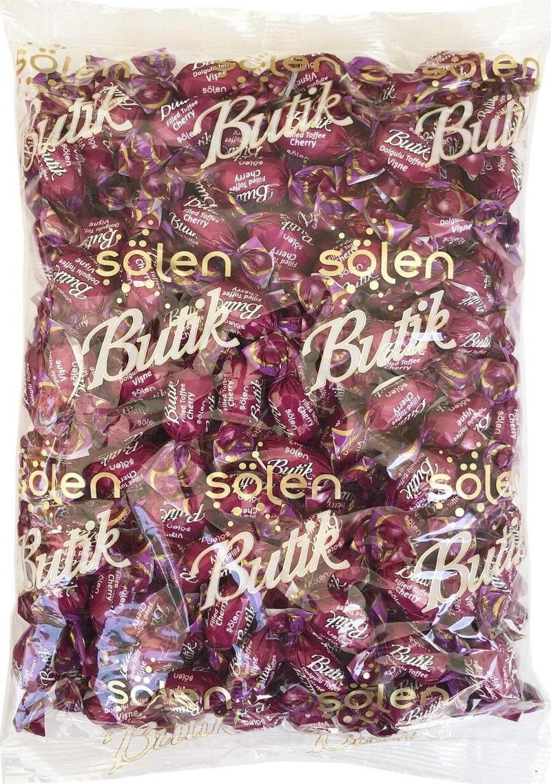 Butik Vişne Aromalı Toffee Şeker 1 Kg