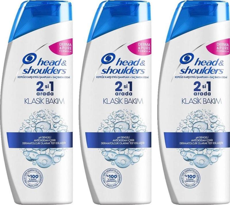 Head & Shoulders 2'si 1 Arada Şampuan Klasik Bakım 350ml X 3 Adet