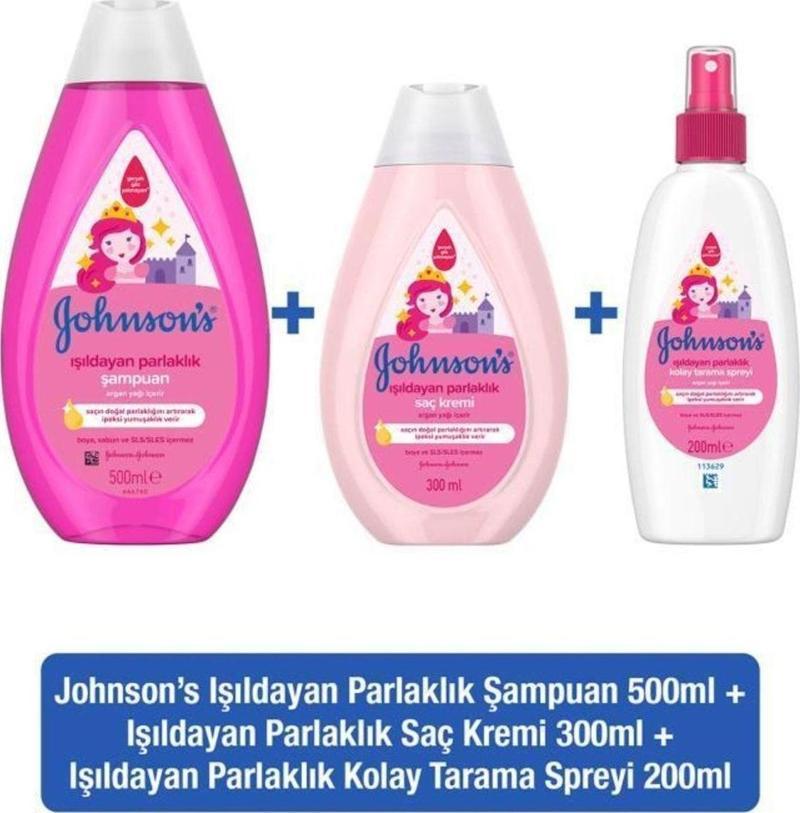 Işıldayan Parlaklık Bebek Şampuanı 500 ml Saç Kremi 300 ml Sprey 200 ml