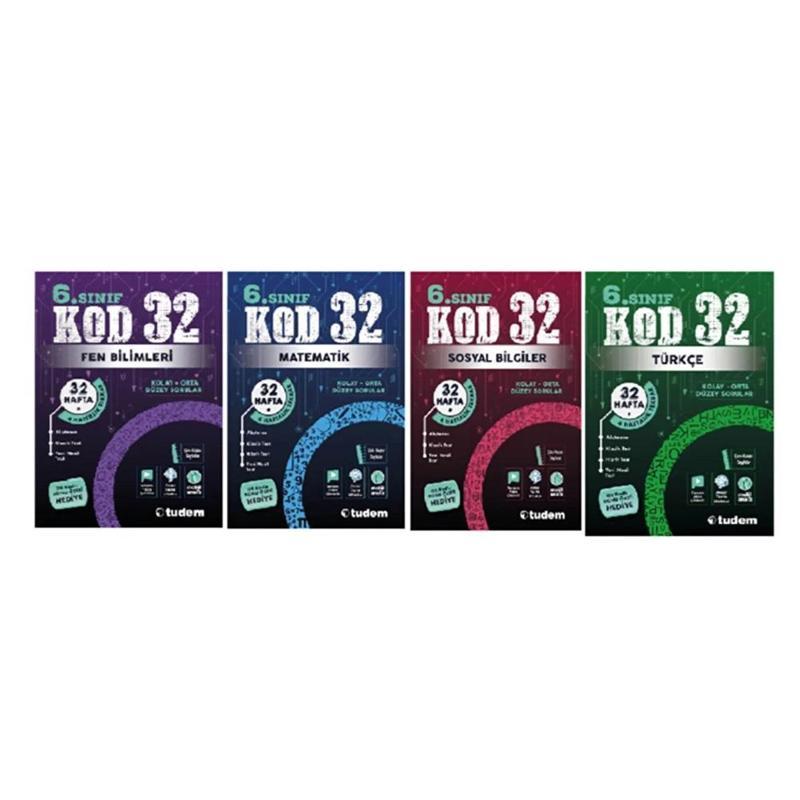 6. Sınıf Kod 32 Türkçe, Matematik, Fen, Sosyal, Haftalık Konu Sıralı Deneme Seti