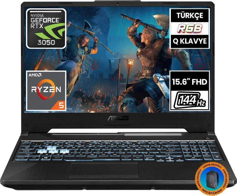 TUF Gaming A15 FA506NC-HN050A3 Ryzen5 7535HS 16GB 512SSD RTX3050 15.6" FullHD FreeDOS Taşınabilir Bilgisayar-CNT004