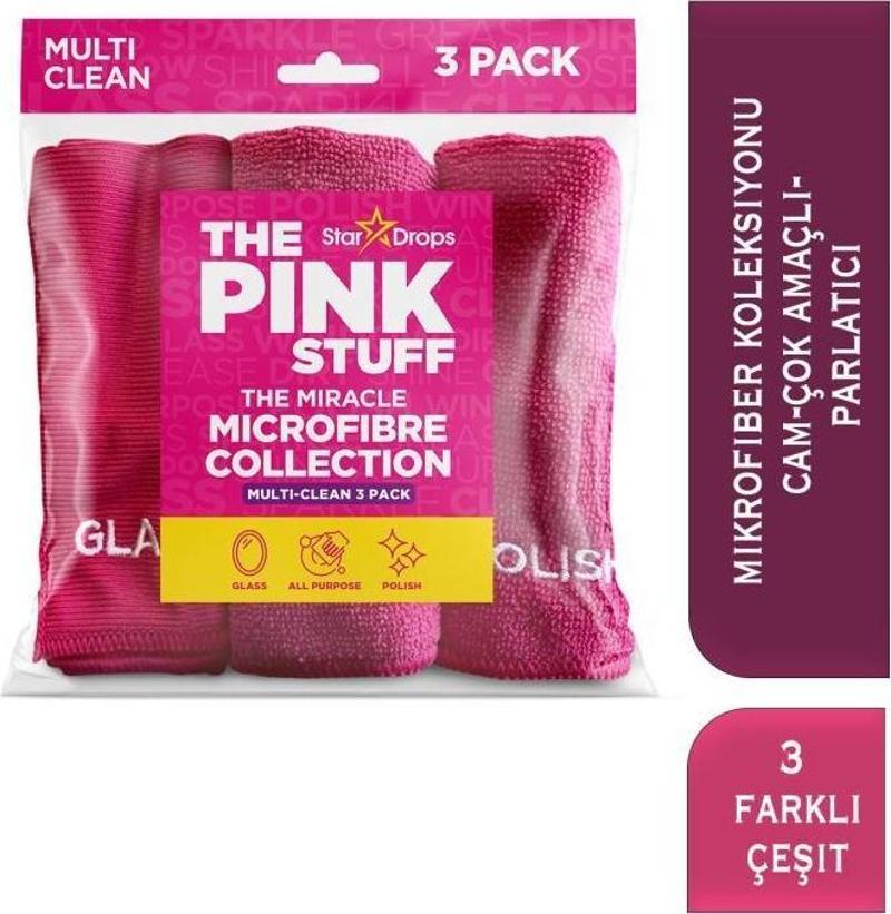 Mucizevi Mikrofiber Bez Koleksiyonu 3'lü Paket-Cam/Çok Amaçlı/Parlaklık