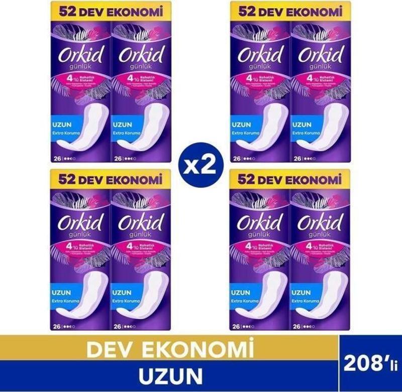 Günlük Ped Uzun Extra Koruma 208'li Dev Ekonomi