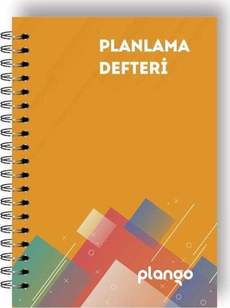 Turuncu Kareler Günlük Planlayıcı Defter - Daily Planner - Ders Çalışma Planlayıcı Defteri - Planlam