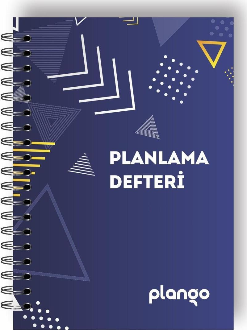 Mavi Üçgenler Günlük Planlayıcı Defter - Daily Planner - Ders Çalışma Planlayıcı Defteri - Planlama