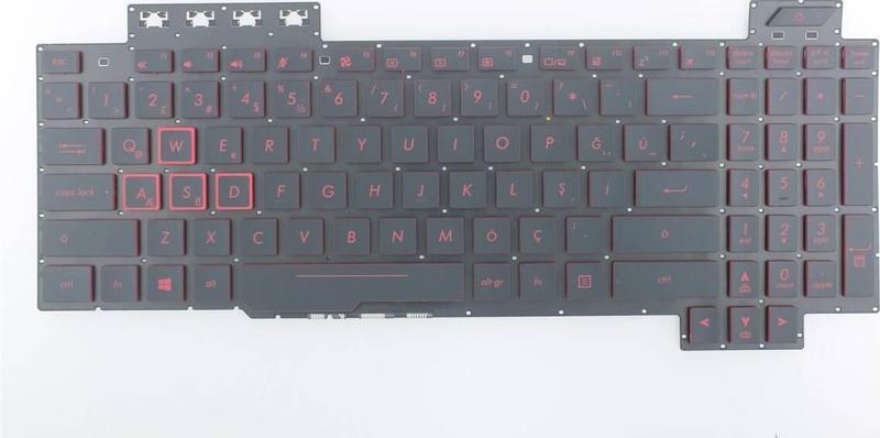 Asus ile Uyumlu TUF Gaming FX505GT Klavye Backlit LED