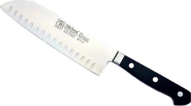 Sürmene Sürbisa 61950 Dövme Oluklu Santoku Şef Bıçağı