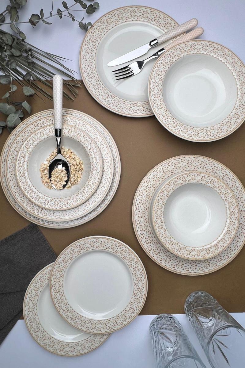 Stoneware Saray Yemek Takımı 6 Kişilik 24 Parça