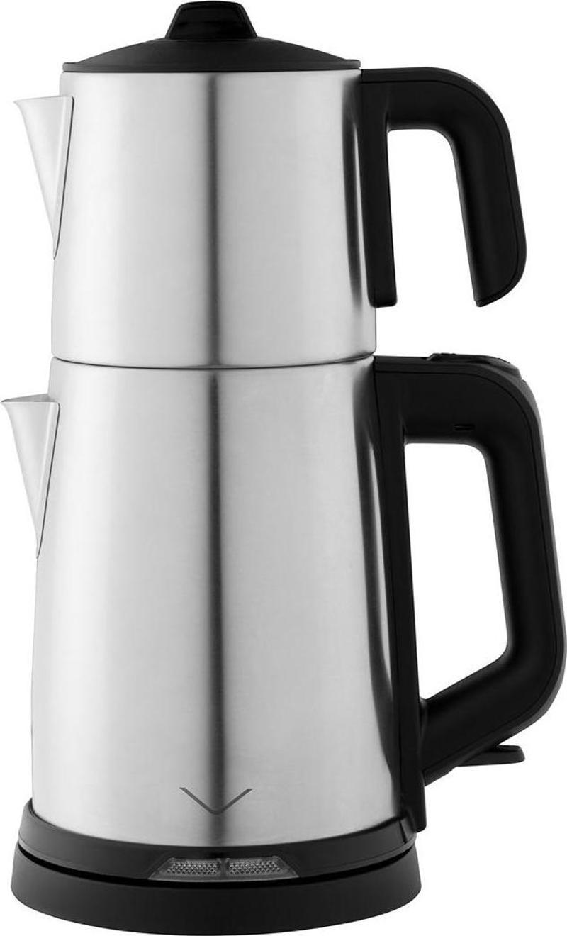 Sefa 5000 X Inox Paslanmaz Çelik Çay Makinesi, (1.7 L Su Isıtıcı, 1.3 L Demlik Kapasite)