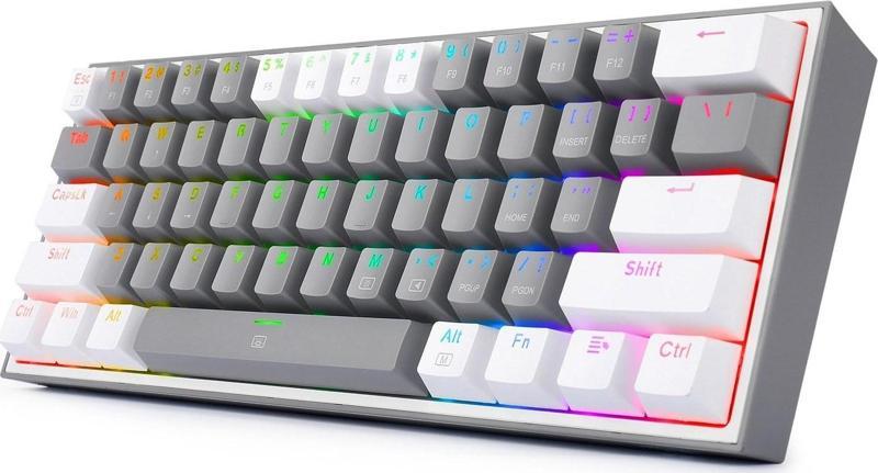 K617-RGB-GW FIZZ RGB RED SWITCH KABLOLU MEKANIK Q KLAVYE GRI-BEYAZ