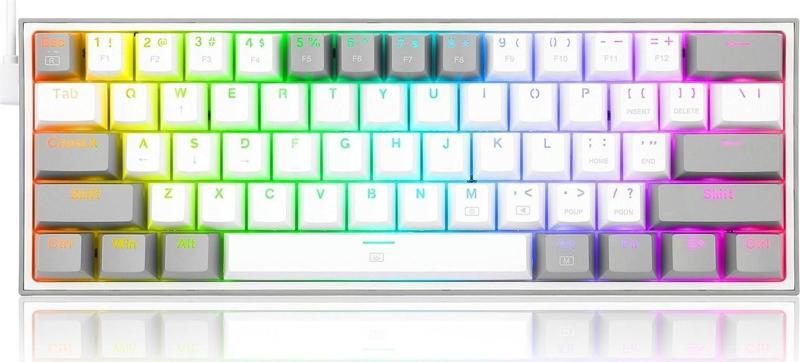 K617-RGB-WG FIZZ RGB RED SWITCH KABLOLU MEKANIK Q KLAVYE BEYAZ-GRI