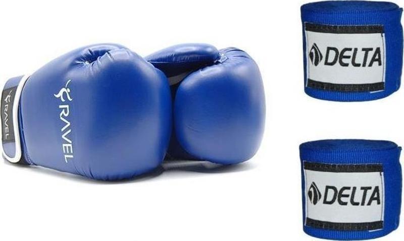 Fighter Deluxe PU Boks Eldiveni + Boks El Bandajı Seti