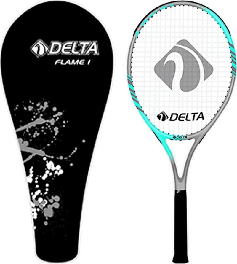 Flame 27 İnç Tek Parça Üretim L1 Grip Kort Maç Tenis Raketi + Deluxe Kort Tenis Çantası