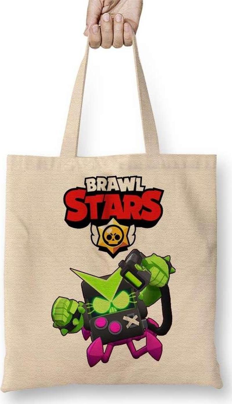 Brawl Stars Virüs 8 Bit Bez Çanta Uzun Saplı