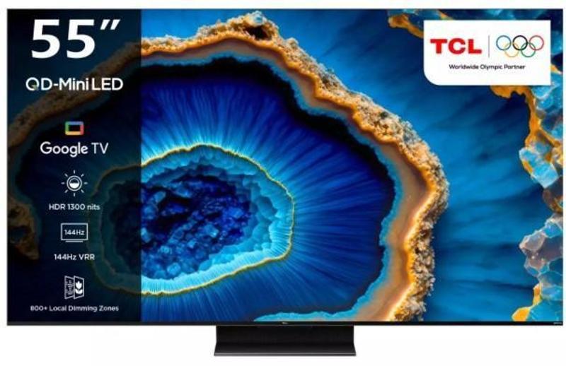 55C755 55" 139 Ekran Uydu Alıcılı 4K Ultra HD Google Mini LED TV