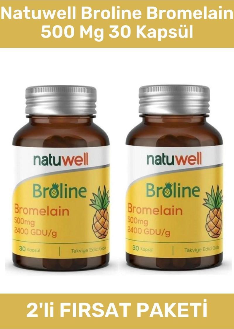 Broline Bromelain 500 Mgr 30 Kapsül - 2 Adet