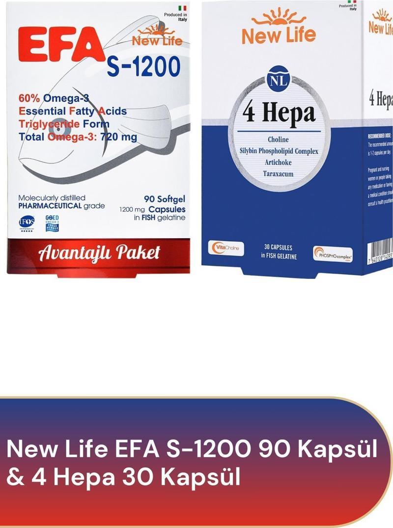 Efa S-1200 Omegra-3 90 Kapsül & 4 Hepa 30 Kapsül