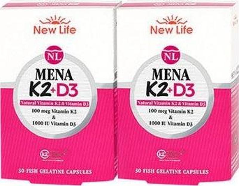 Mena K2 + D3 30 Kapsül 2'Li Paket