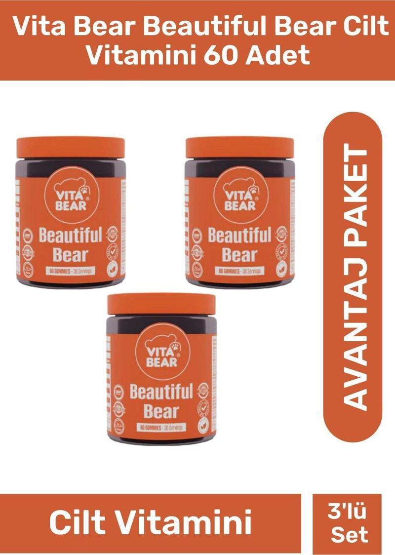 Beautiful Bear Cilt Vitamini 60 Adet 3'Lü Paket