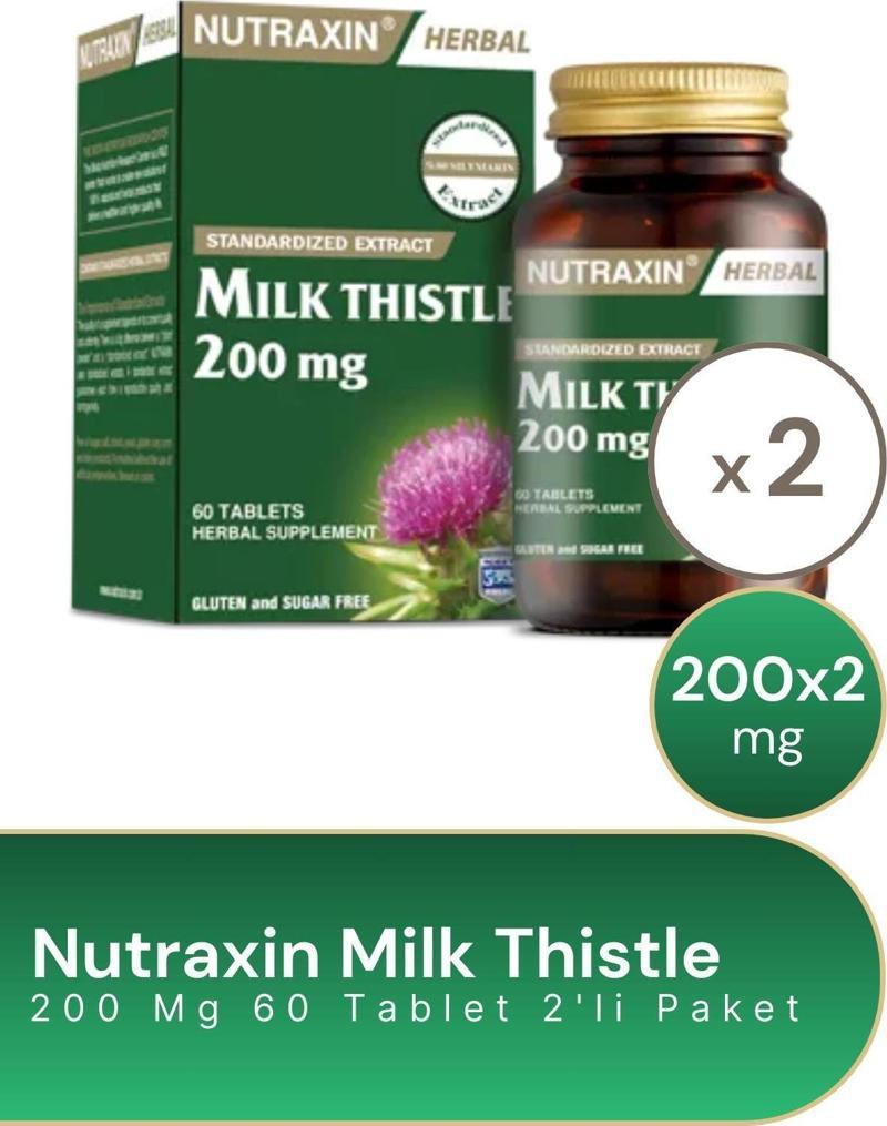 Milk Thistle 200 Mgr 60 Tablet 2'Li Paket