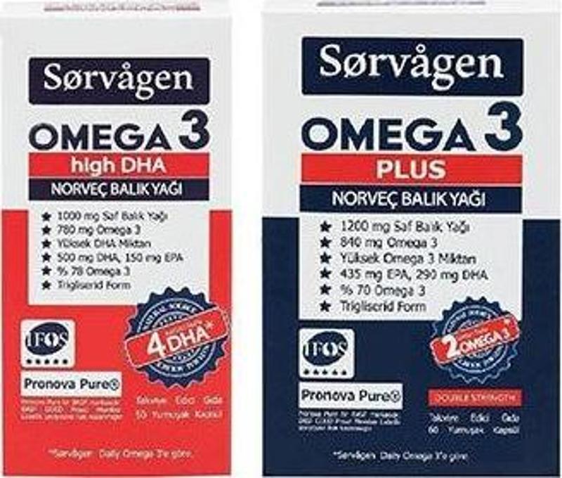 Sorvagren Omegra-3 Higrh Dha & Omegra-3 Plus