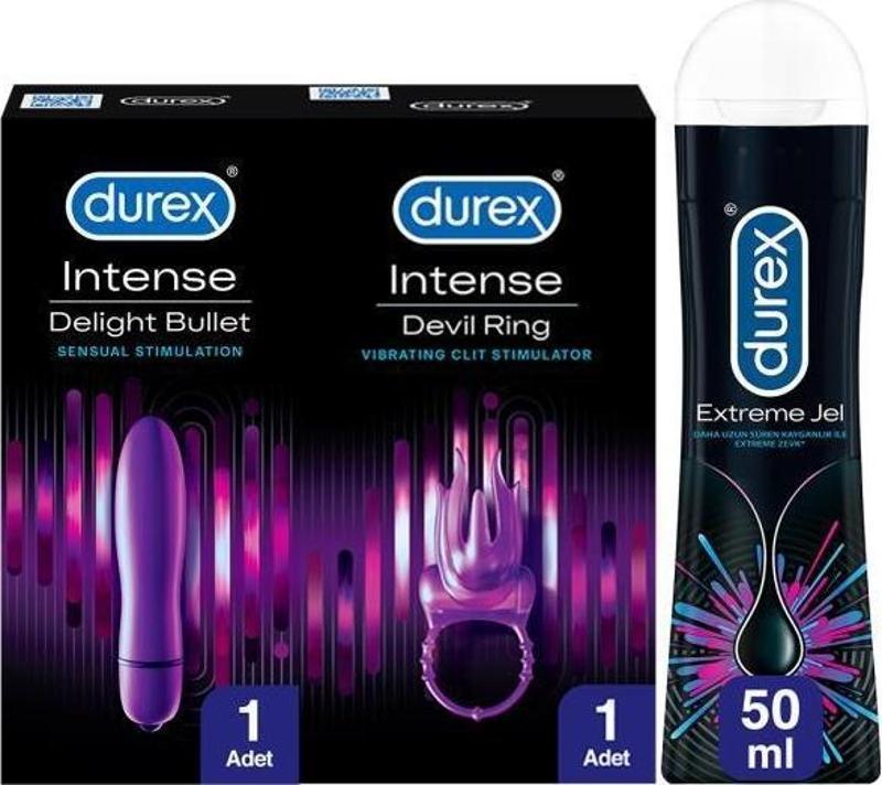 Intense Vibe Bullet Titreşimli Vibratör+Devil Ring Titreşimli Halka+Extreme Anal Kayganlaştırıcı Jel