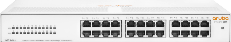 Aruba Instant On R8R49A 1430-24G, 24Port, GigaBit, Yönetilemez, Rack Mount Switch