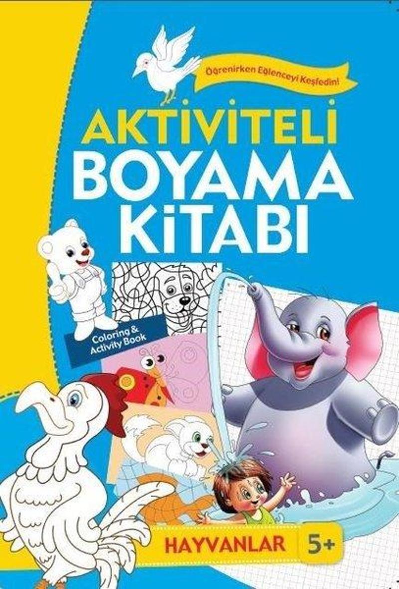 Koloni Çocuk Yayınları Hayvanlar-Aktiviteli Boyama Kitabı 5+ - Kolektif