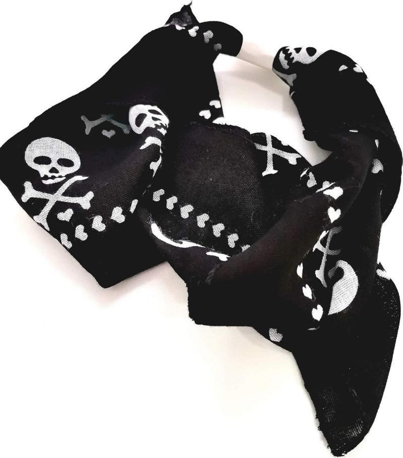 Figürlü Desenli Kumaş Bandana