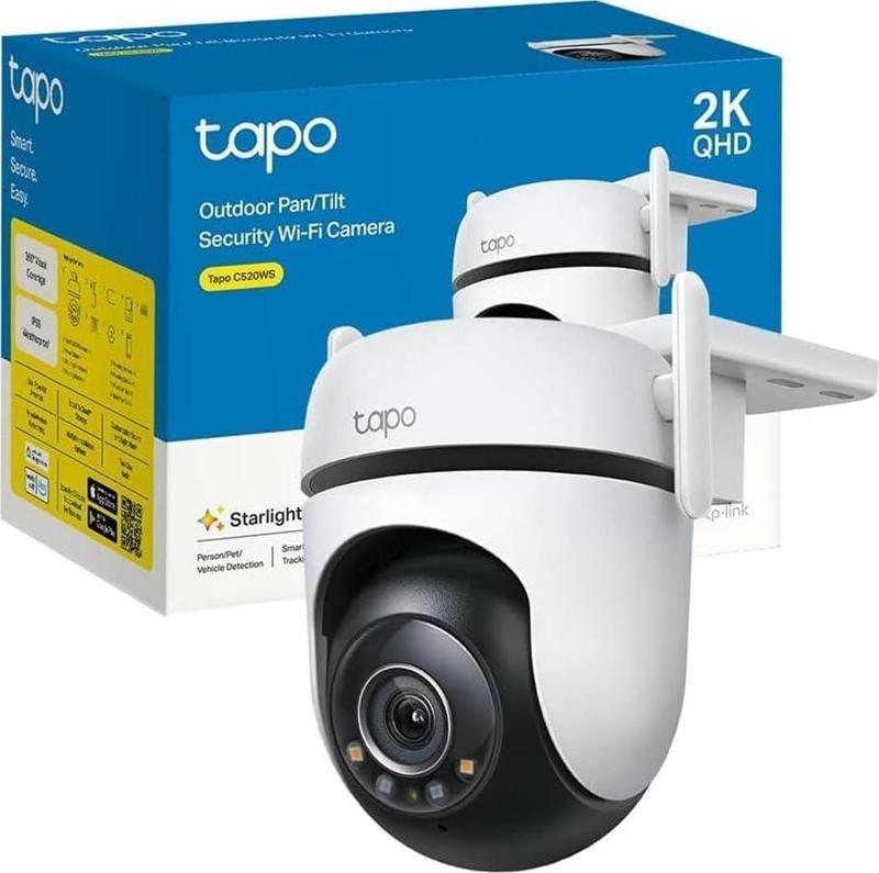 Tapo C520WS, 2K QHD Dış Mekan Wi-Fi/Ethernet Güvenlik Kamerası