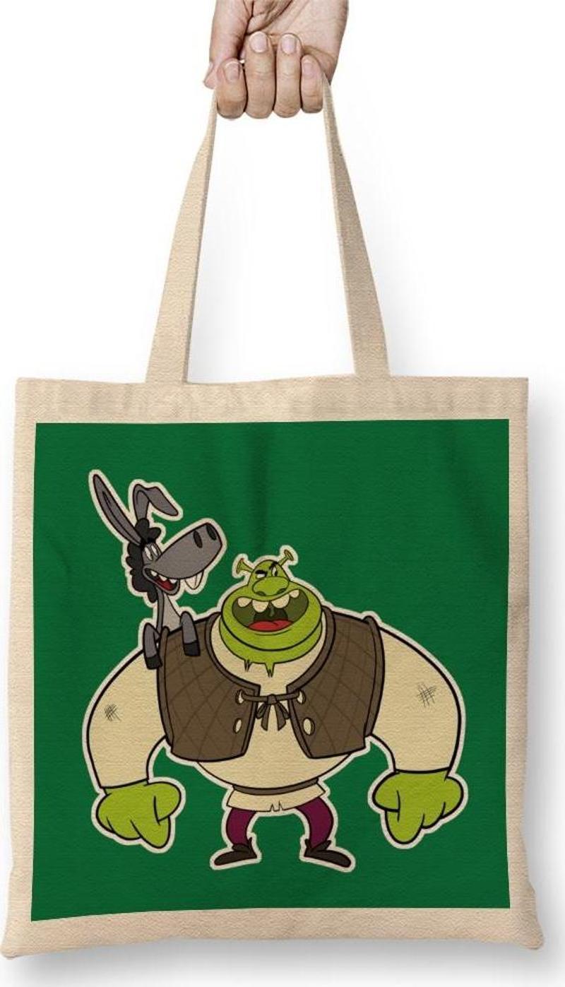 Shrek Raised Hands Pocket Shrek Bez Çanta Uzun Saplı
