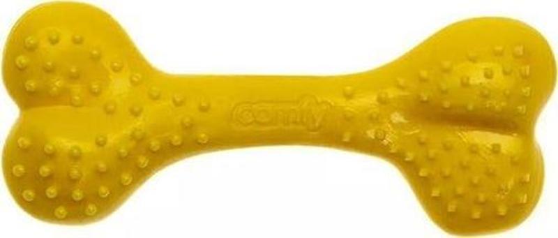 Comfy Toy Kemik Şeklinde Ananas Aromalı Köpek Oyuncağı Sarı 16.5 Cm