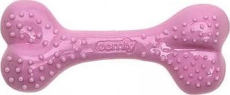 Comfy Toy Kemik Şeklinde Çilek Aromalı Köpek Oyuncağı Pembe 12.5 Cm