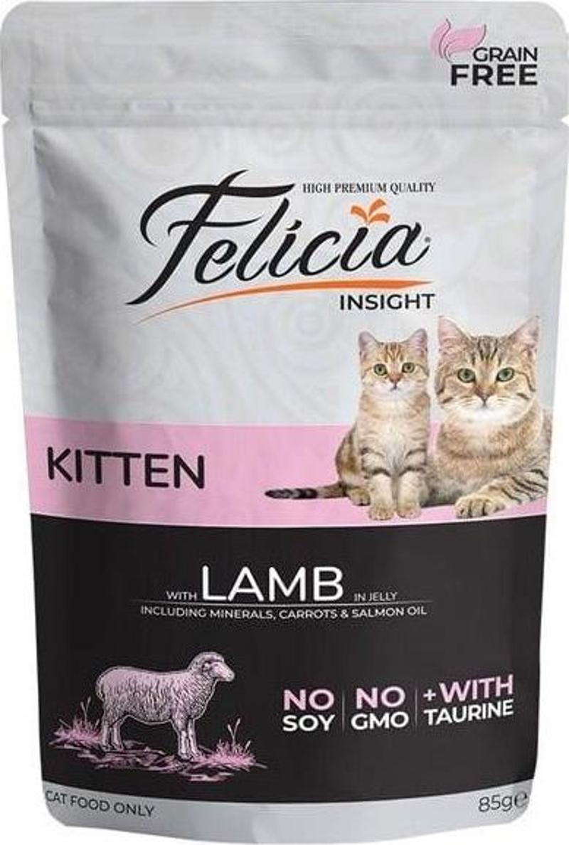 Tahılsız Kuzu Etli Pouch Yavru Konserve Kedi Maması 85 Gr