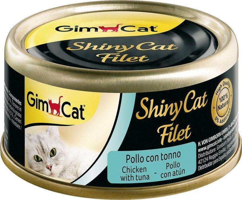 Shinycat Fileto Tuna Balıklı ve Tavuklu Yetişkin Konserve Kedi Maması 70 Gr