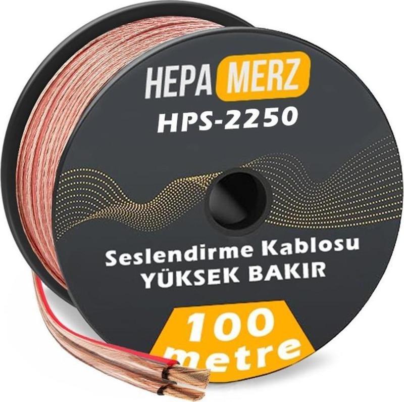 HPS-2250 Bakır Ses Hoparlör Kablosu 2x2.5 mm 100 Mt.